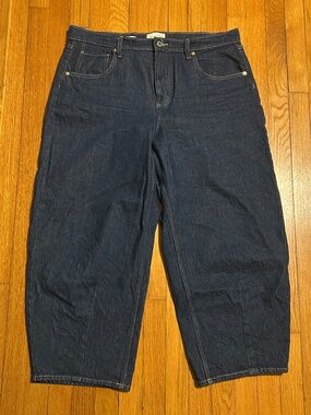 Universal Thread High Rise Easy Barrel Dark Wash Jeans Women’s 16